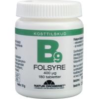 Folsyre 400 μg 180 stk. B9