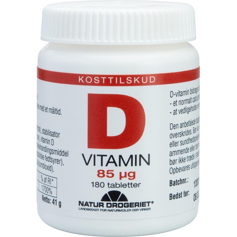 D vitamin 85 μg 180 stk